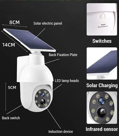 Solarbetriebene Bewegungsmelder Smarte Regendichte Dummy-Kamera | Brehn
