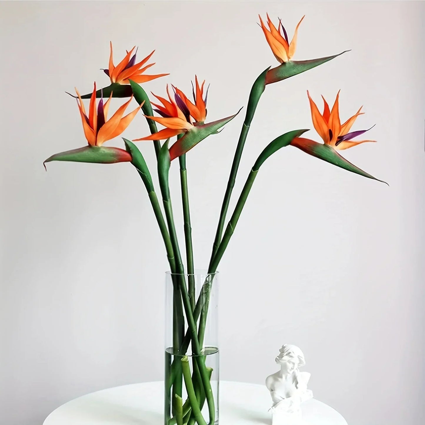 Brehn | Floriva 3-teiliges Set Künstliche Strelitzien | Paradiesvogelblumen | 24,5 cm Lange Stiele | Dekoration für Zuhause, Büro & Veranstaltungen