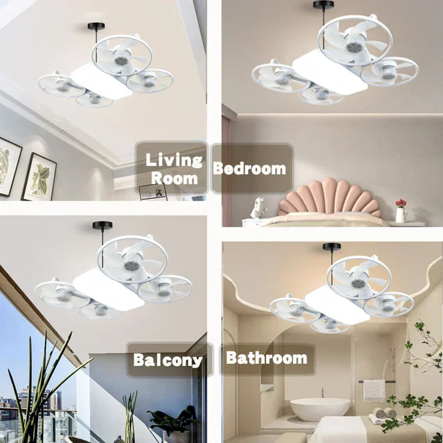 Brehn | Sommer Cool Multi-Propeller Moderner LED Deckenventilator