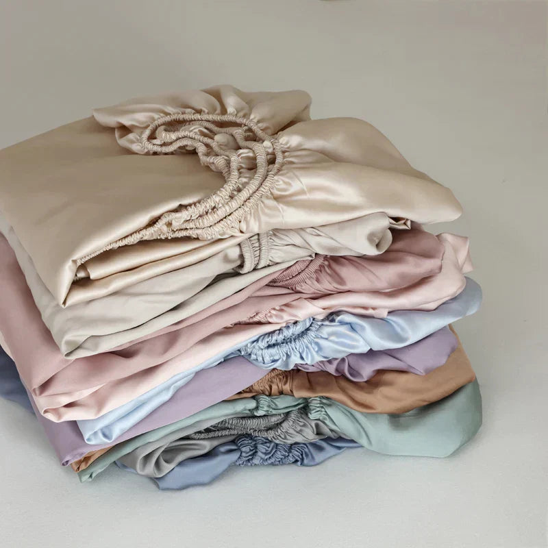 Brehn | SilkDreams Mulberry Seiden-Bettlaken | Atmungsaktiv | Hypoallergen | Luxuriöse Bettwäsche für Ihr Zuhause