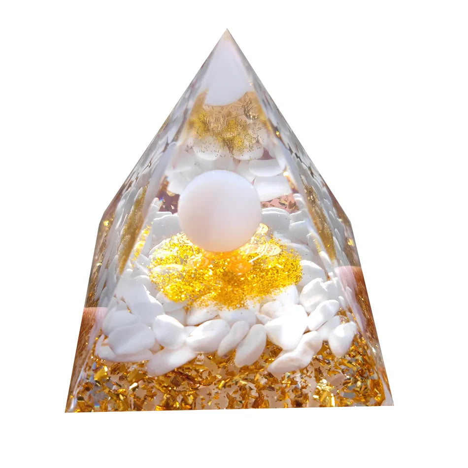 Orgonite-Pyramide mit Amethyst Pendel – Energie, Schutz und Dekoration | Brehn