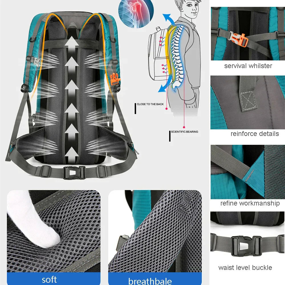 Alpivento 70L Trekkingrucksack mit Regenhülle | Brehn