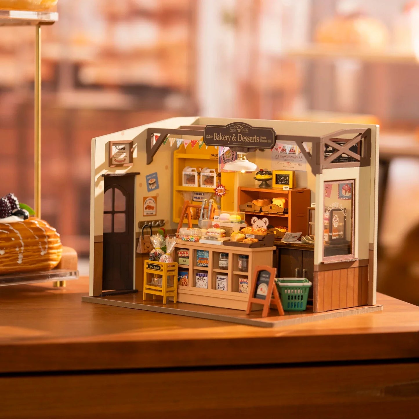 Miniatur Café Holz Zusammenbau DIY Bäckerei Set | Brehn