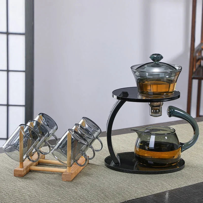 Brehn | Glatte Bogen Glas Magnet Teekanne Set