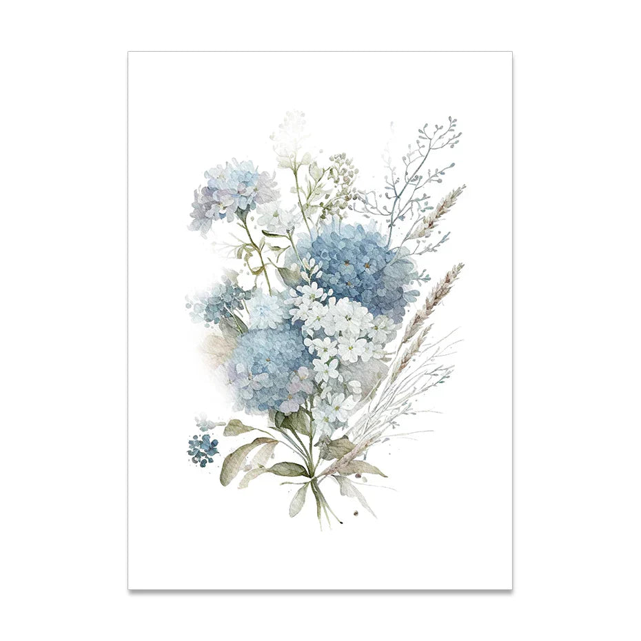 Minimalistische Wilde Wiesenblumen Aquarell Wandkunst Fein Kunst Leinwanddrucke Botanische Poster Bilder Für Wohnzimmer Wohnkultur | Brehn