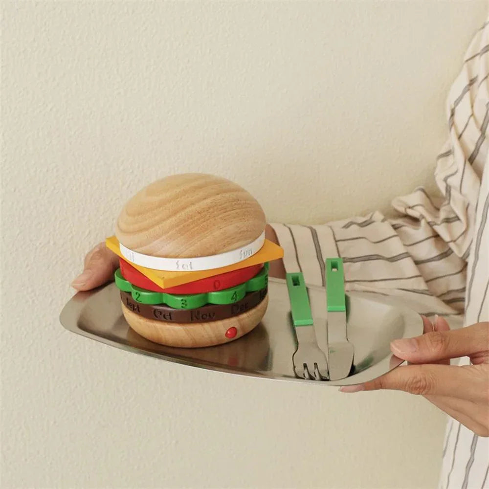 Rotierender Holz-Hamburger Dekorationskalender | Brehn