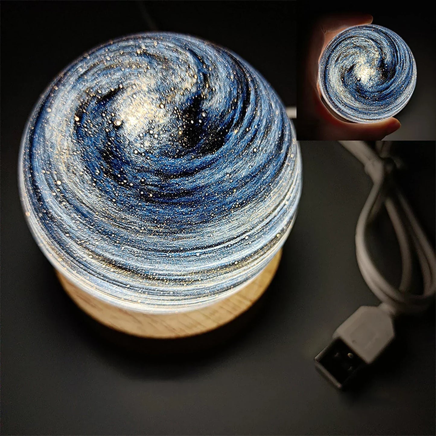 Brehn | CosmicGlow - Mini Nachtlichter 3D - Solar Dekoration LED - Galaxie Ambiente