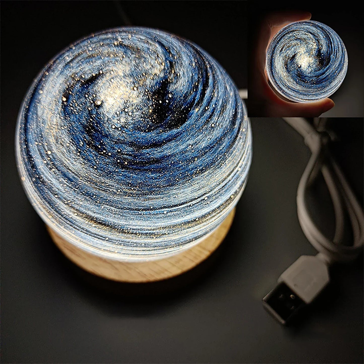 3D Kristallplaneten Atmosphäre Nachtlampe | Brehn