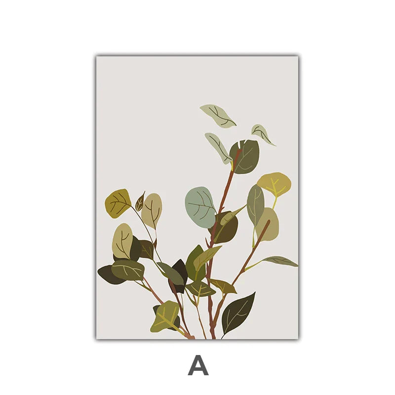 Minimalistische Aquarell-Kaktus Pflanze mit Topf Grüne Blätter Wandkunst Feine Kunst Leinwanddrucke Bilder für Esszimmer Wohnzimmer Kunst Dekor | Brehn