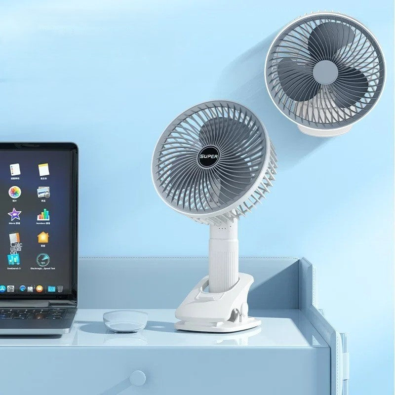 Brehn | Clip-on tragbarer kompakter USB wiederaufladbarer Ventilator