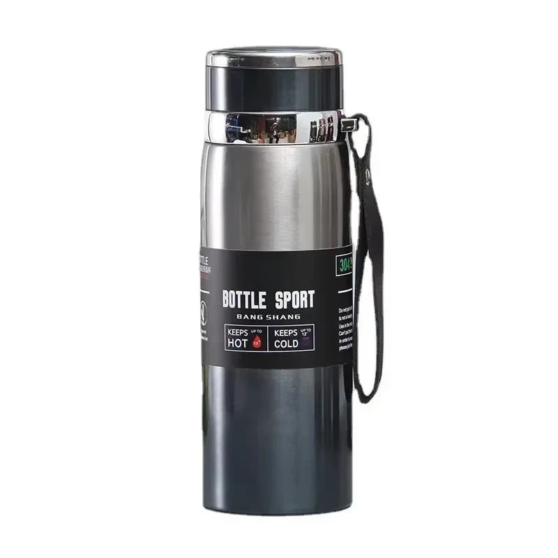 Edelstahl-Thermosflasche vakuumisoliert 1000 ml | Brehn