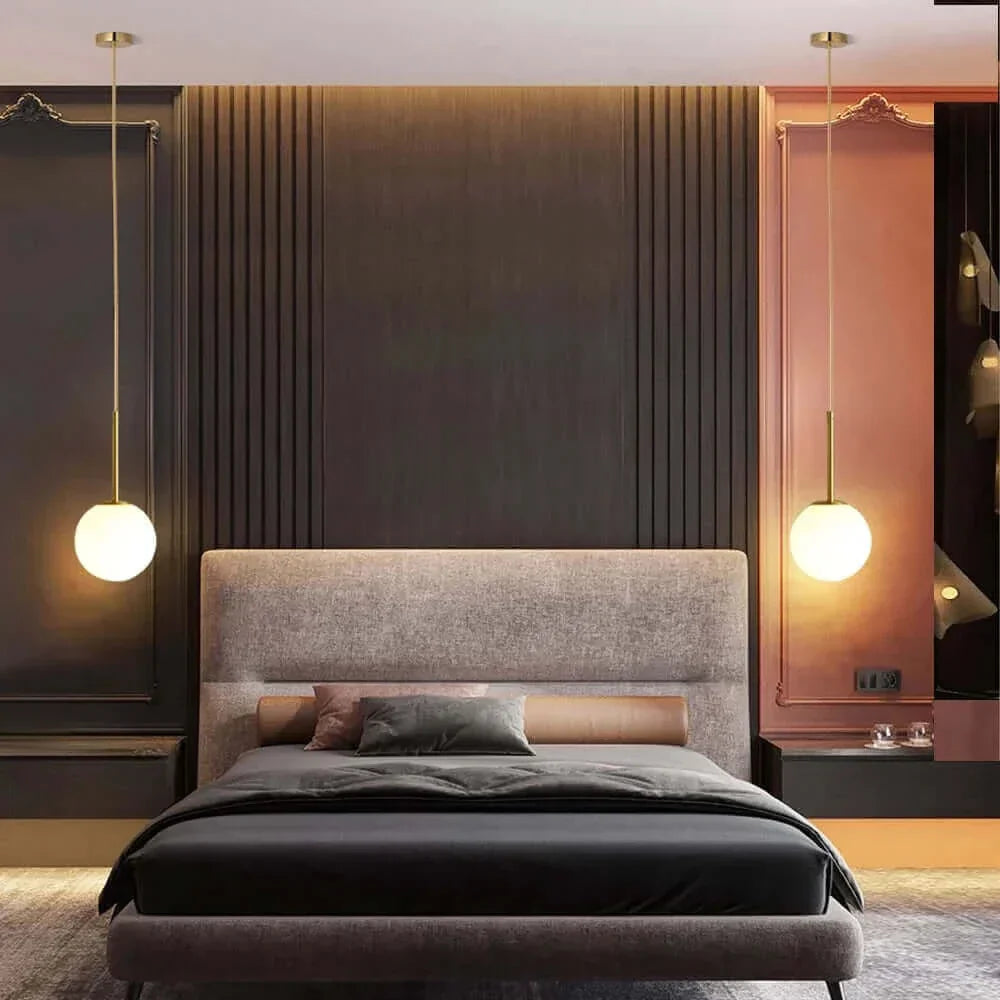 Brehn | Mid-Century Modern Glas Ball Pendelleuchte