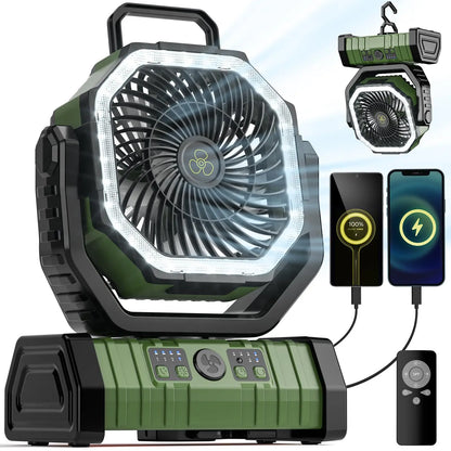 Camping Ventilator mit 20.000mAh Akku, LED Licht & Fernbedienung – AirMate | Brehn