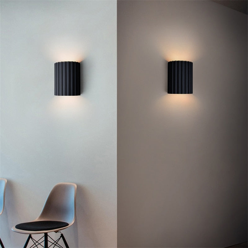 Brehn | Falten Farbe Harz LED Wand Leuchte Lampe