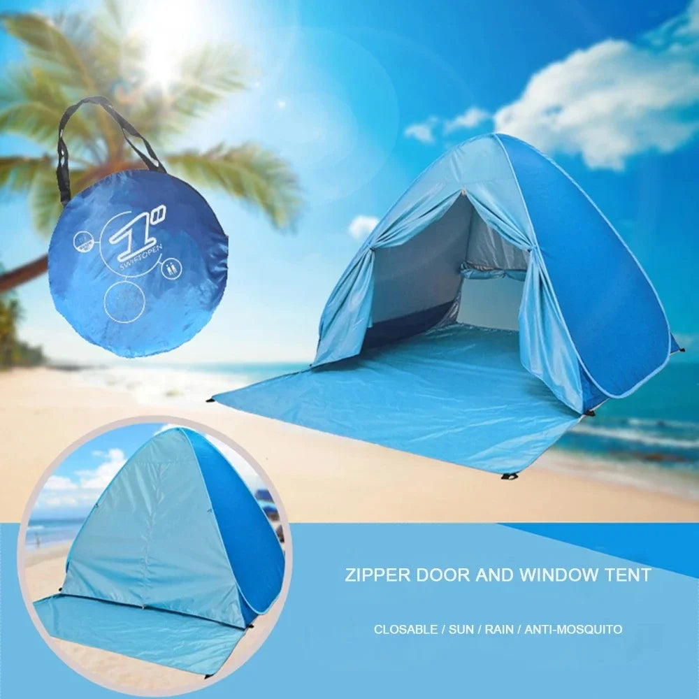 Brehn | Automatisches Pop-Up Ultraleicht Vollschatten Strandzelt