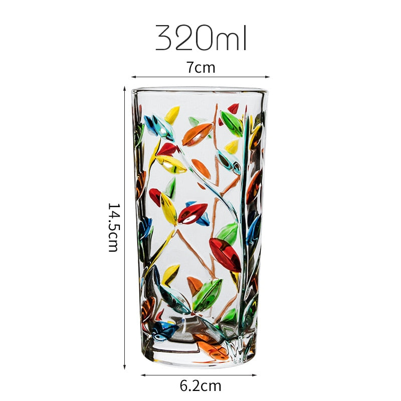 Handgemalte Blattglas-Tasse | Brehn