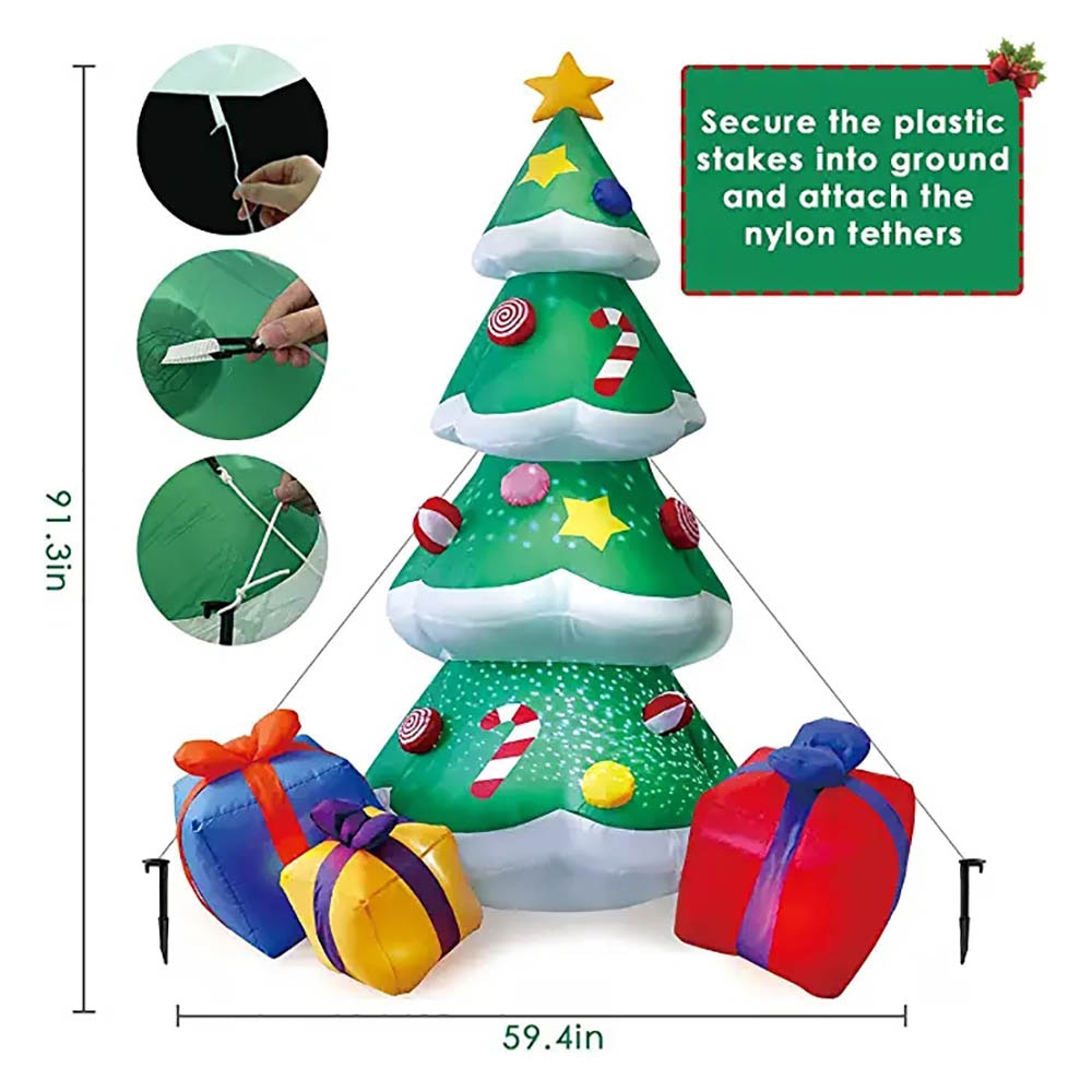 Brehn | Riesen aufblasbarer leuchtender Weihnachtsbaum