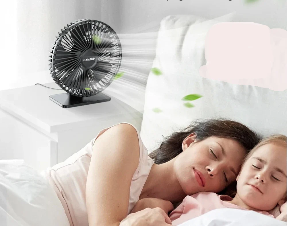 Mira Oszillierender USB Ventilator – Leise, Kompakt & 4 Geschwindigkeiten für Schreibtische und Nachttische | Brehn