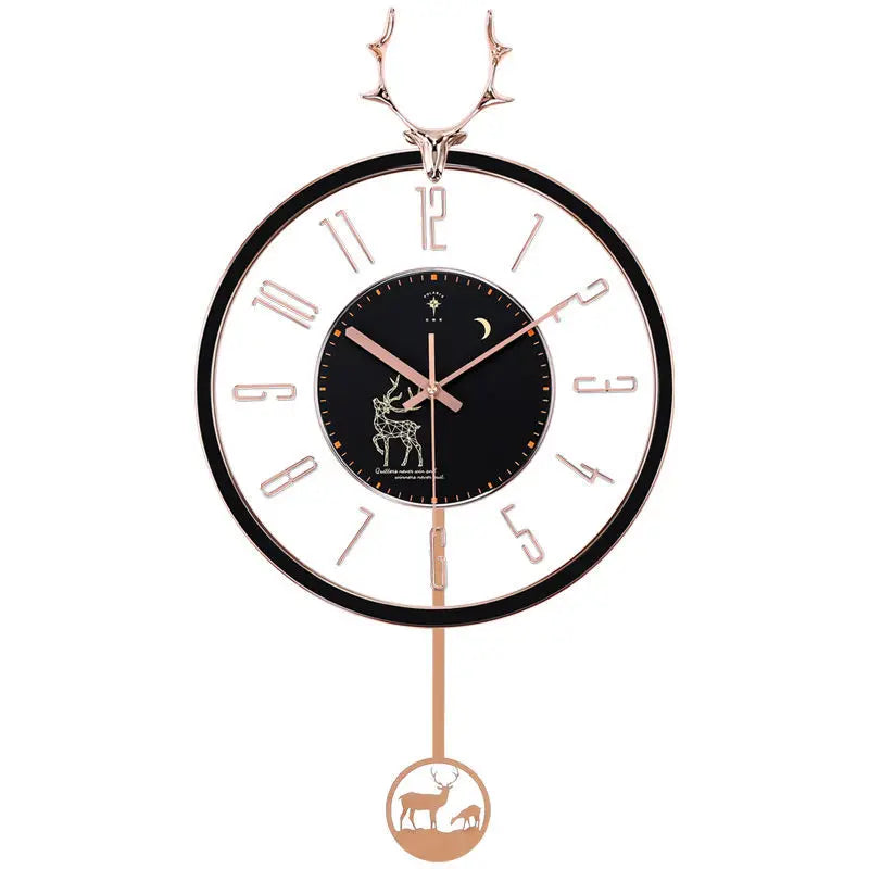 Luxuriöse stille Wanduhr – Modernes Design mit großem Zifferblatt für Wohnzimmer | Brehn