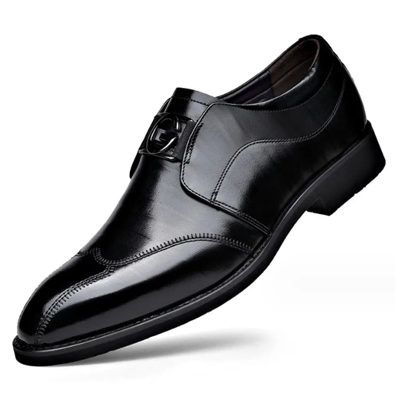 Herren Leder Schuhe Stylische Herren Schuhe Spitzer Oxford Hochzeit Leder Herren Dress Schuhe Gentleman Büro Schuh