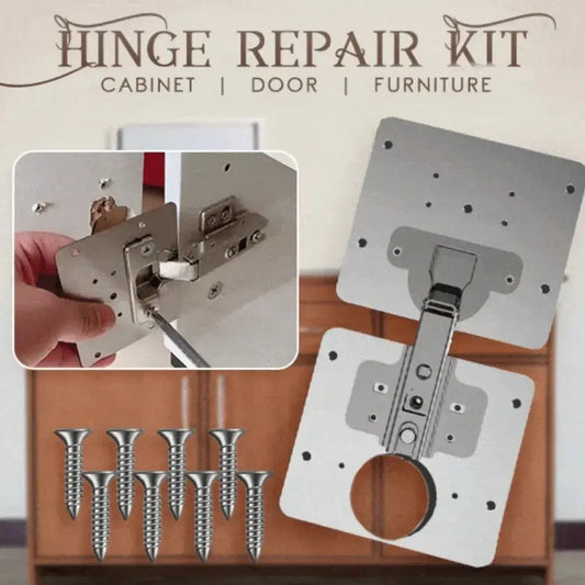 2+2 | Scharnier Reparaturplatten Set [INKLUSIVE Schrauben]
