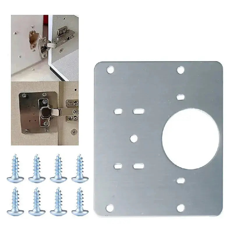 2+2 | Scharnier Reparaturplatten Set [INKLUSIVE Schrauben]