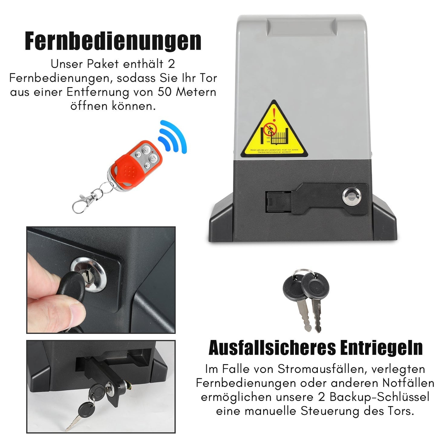 Schiebetorantrieb Garagentoröffner 370W/550W/750W | Brehn