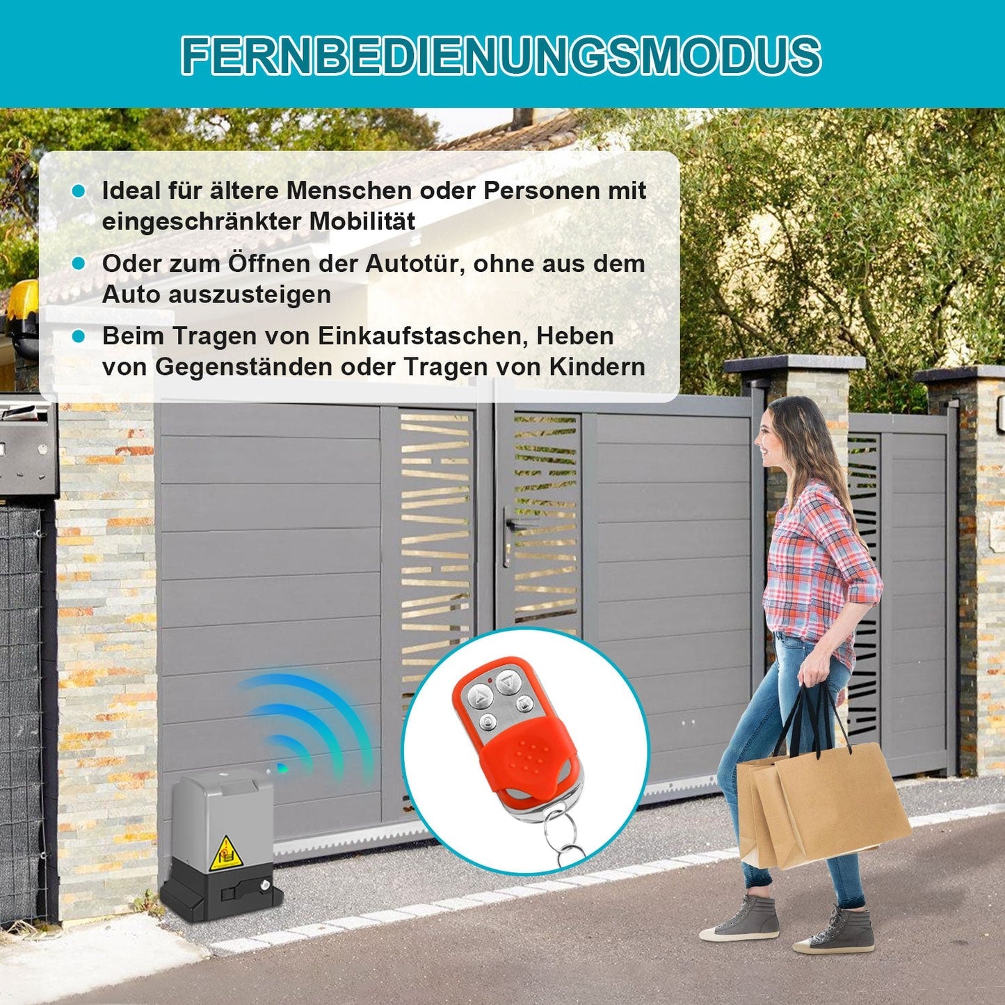 Schiebetorantrieb Garagentoröffner 370W/550W/750W | Brehn