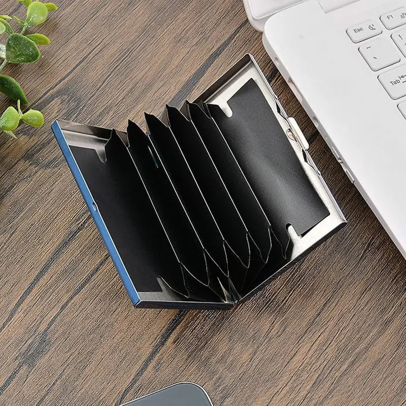 Slim RFID-blockierende Edelstahl-Geldbörse für Karten