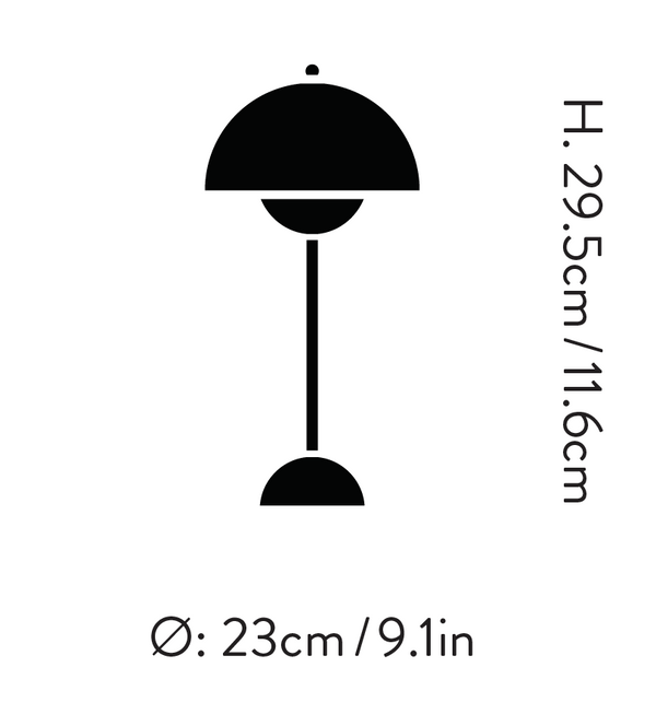 Brehn | Verstellbare Helligkeit Blumenpottlampe - Italienische wiederaufladbare Tischlampe VP3