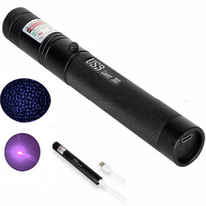 Brehn | Zelara-Power Laserpointer 303 - Wiederaufladbarer sichtbarer USB-Laserpointer mit hoher Leistung