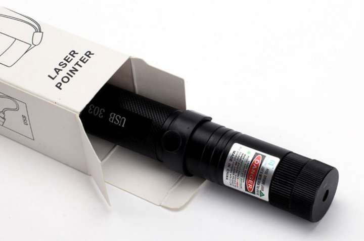 Brehn | Zelara-Power Laserpointer 303 - Wiederaufladbarer sichtbarer USB-Laserpointer mit hoher Leistung
