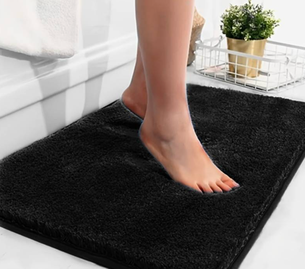 Dicke Mikrofaser-Badematte – weich, saugfähig, rutschfest – perfekt für Badezimmer und Schlafzimmer