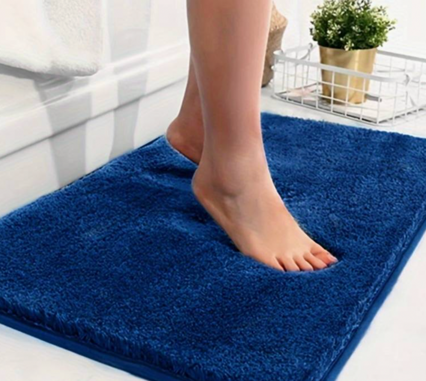 Dicke Mikrofaser-Badematte – weich, saugfähig, rutschfest – perfekt für Badezimmer und Schlafzimmer