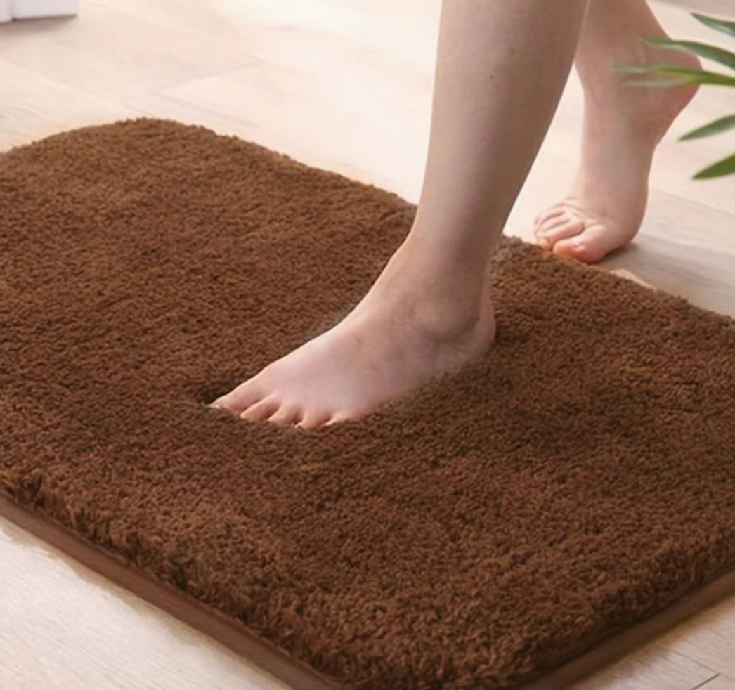 Dicke Mikrofaser-Badematte – weich, saugfähig, rutschfest – perfekt für Badezimmer und Schlafzimmer