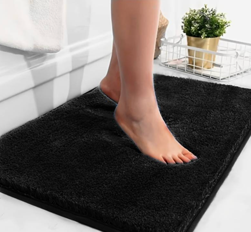 Dicker Mikrofaser-Badteppich - Weich, Saugfähig, Rutschfest - Perfekt für Bad und Schlafzimmer | Brehn