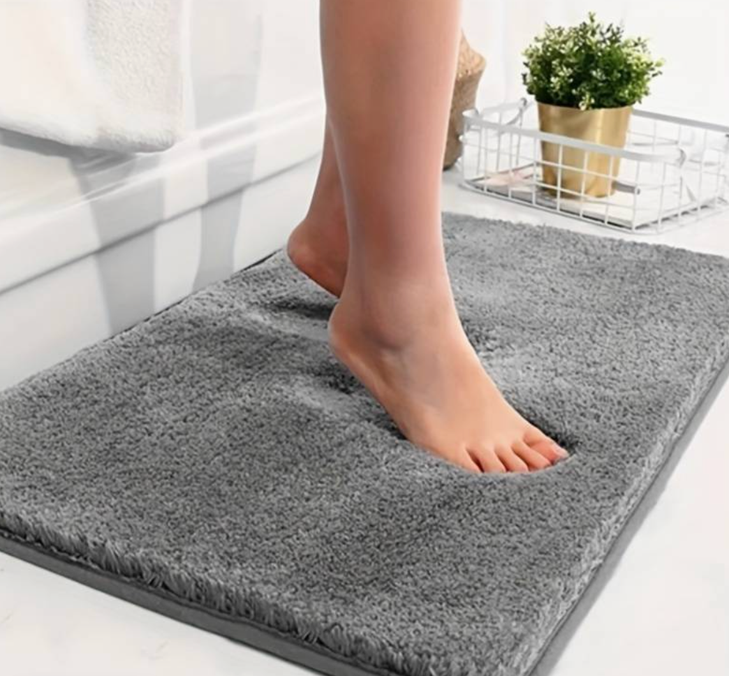 Dicke Mikrofaser-Badematte – weich, saugfähig, rutschfest – perfekt für Badezimmer und Schlafzimmer
