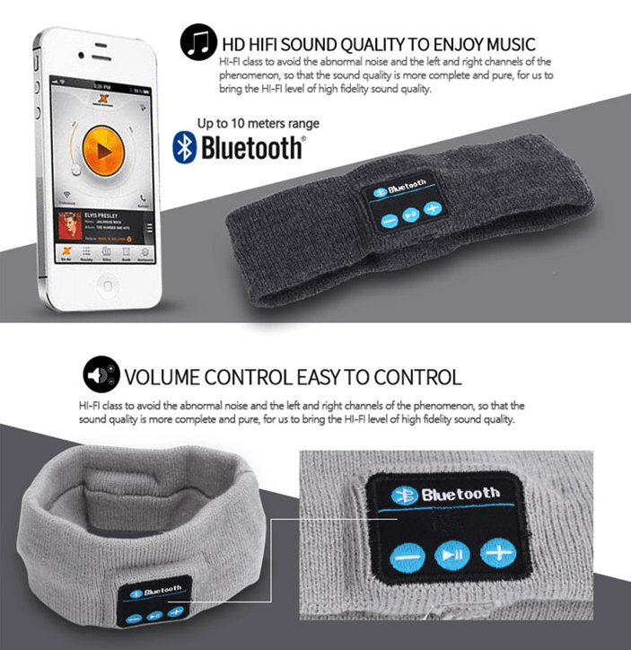 Brehn | Bluetooth Kopfbügel mit Bluetooth-Mikrofon und Ohrhörer