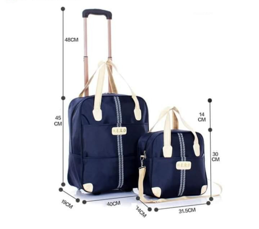 2-in-1-Trolley-Reisetasche mit Bordtasche