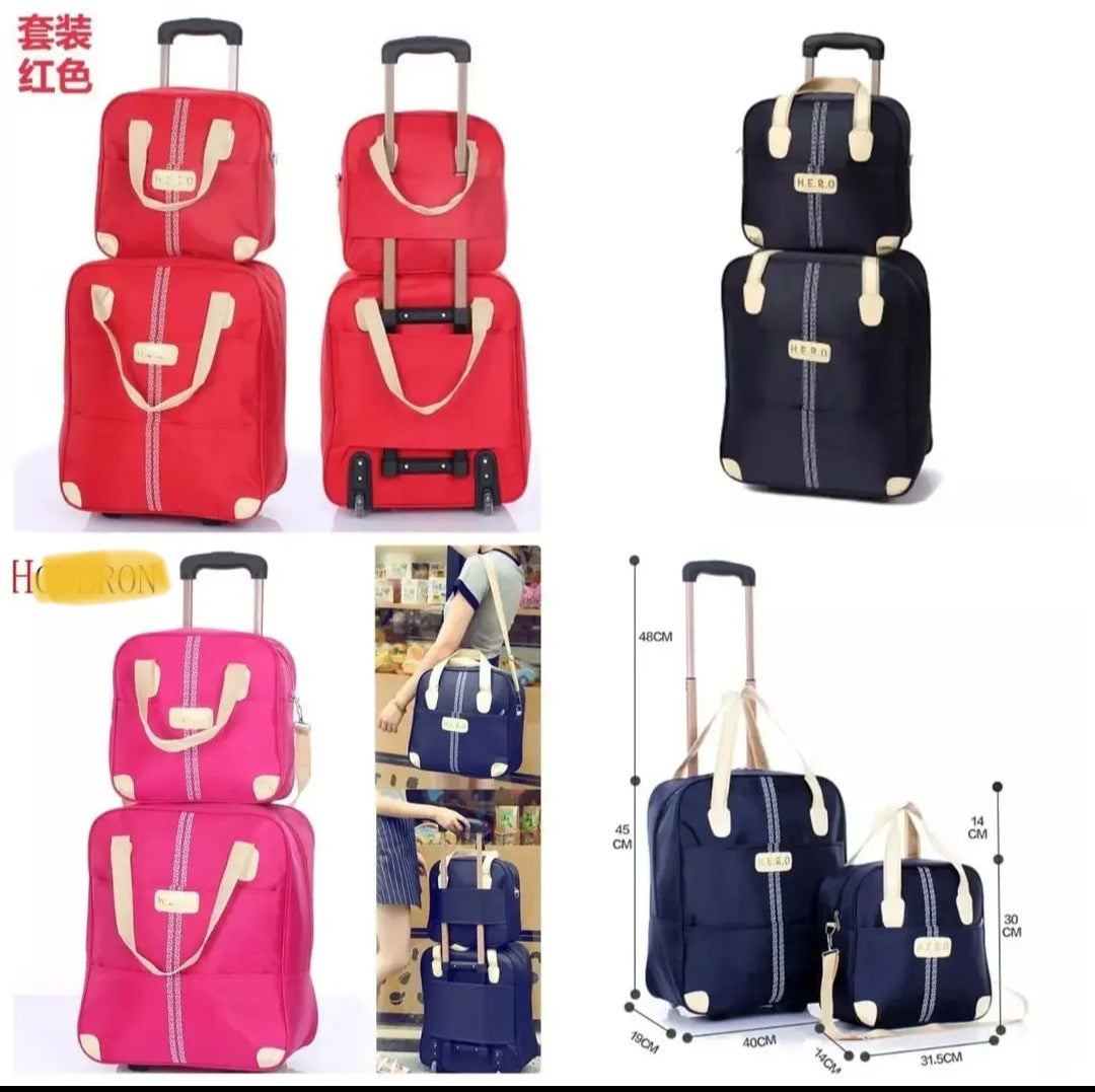 2-in-1-Trolley-Reisetasche mit Bordtasche