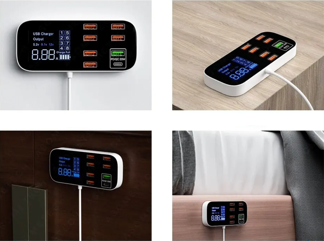 Brehn | Eindhoven Multi-USB-Ladegerät | Schnellladegerät für Netzadapter