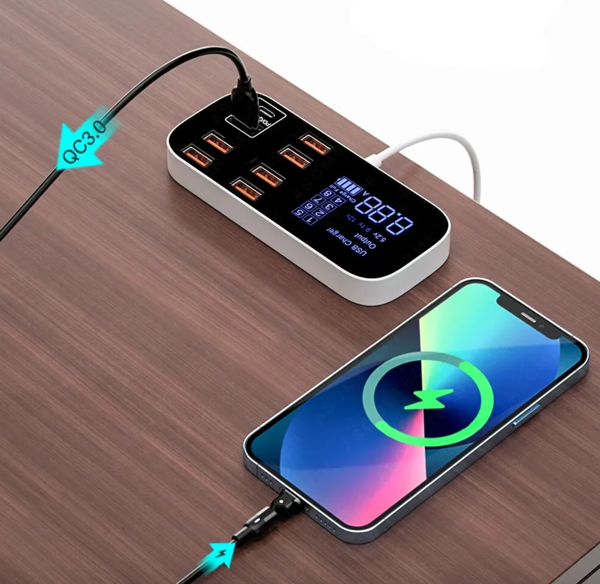 Brehn | Eindhoven Multi-USB-Ladegerät | Schnellladegerät für Netzadapter