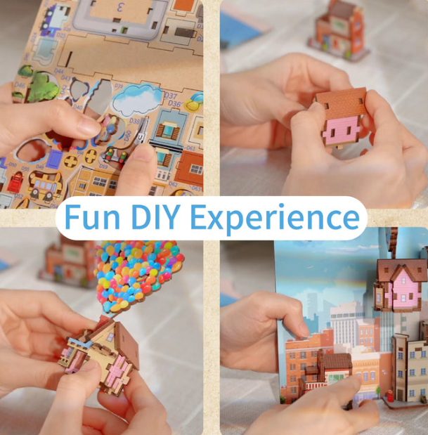 3D-Holz Puzzle DIY-Bücherregal Kit | Brehn