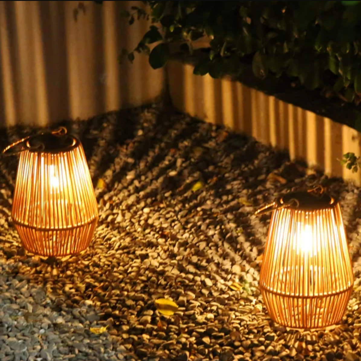 Solar Rattan Laterne Brehn
