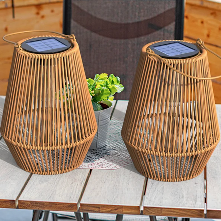 Solar Rattan Laterne Brehn