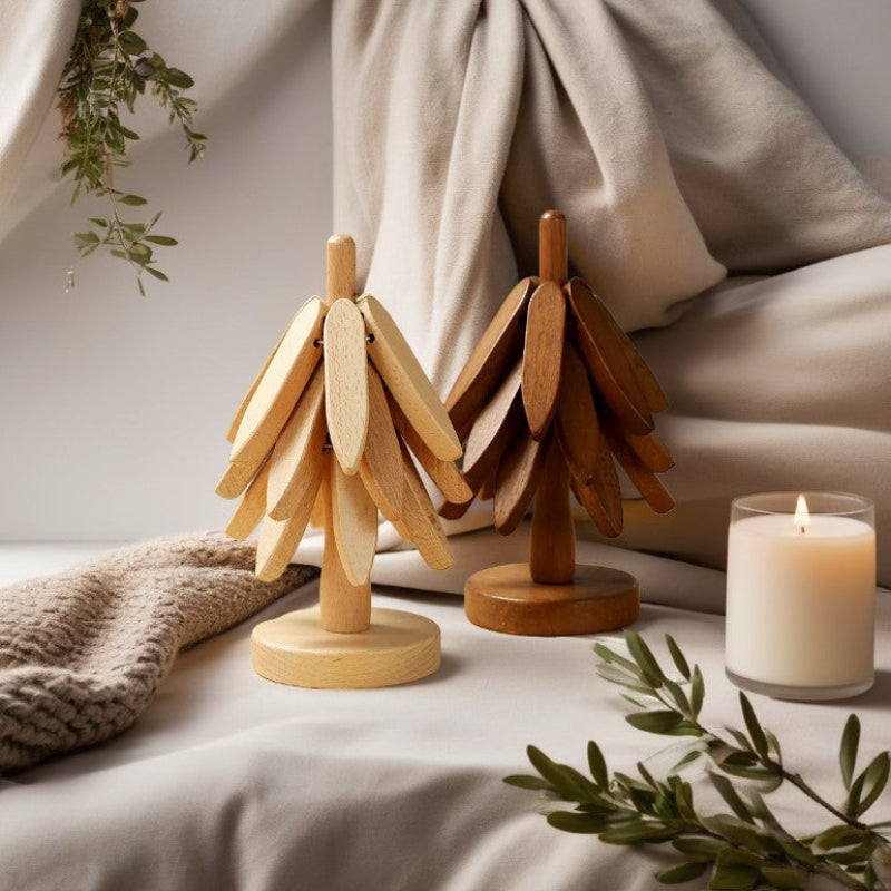 Brehn | Holz Baum Untersetzer Set