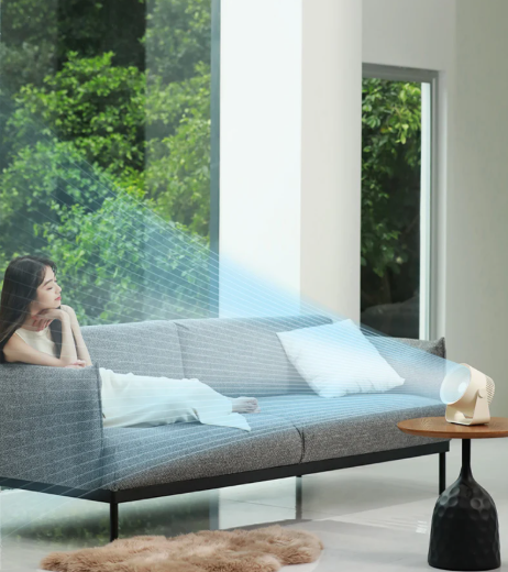 Luna Wand- und Tischventilator – Drahtloser, flüsterleiser USB-C-Ventilator mit 3 Geschwindigkeiten | Brehn