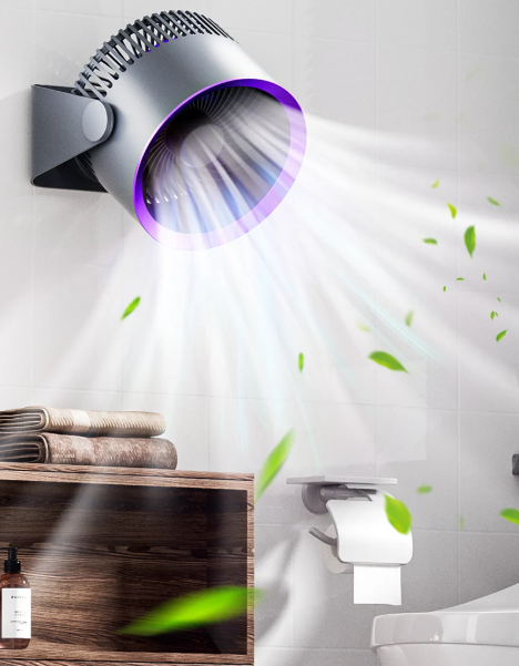 Luna Wand- und Tischventilator – Drahtloser, flüsterleiser USB-C-Ventilator mit 3 Geschwindigkeiten | Brehn