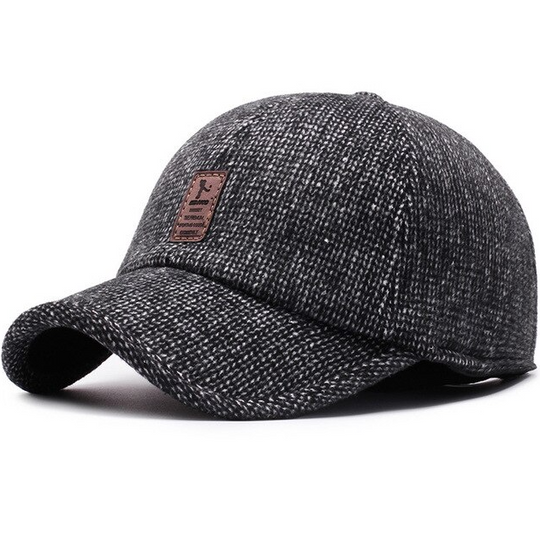 Brehn Winter Baseball Cap | Warme Herren-Mütze mit einklappbaren Ohrenschützern (Verstellbar 57-61cm)