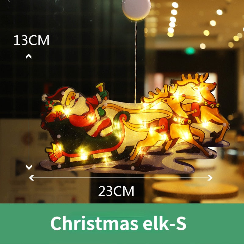 Brehn | Blinkende Weihnachtsdeko Fensterhängende Lichter